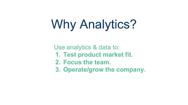 Analytics for Startups - Page 5